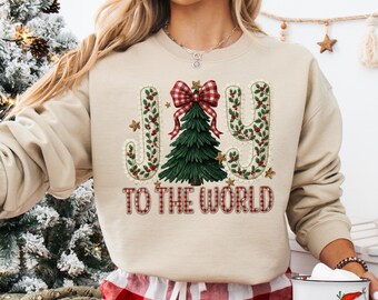 Joy To The World Christmas Sweatshirt, Christian Crewneck