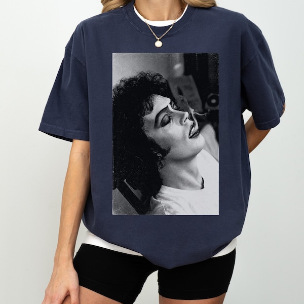 Rocky Horror Picture Show T-Shirt | Pop Art Portrait | Black Tee Dr. Frank-N-Furter | Campy Horror Movie Lover Gift Idea | Tim Curry Film