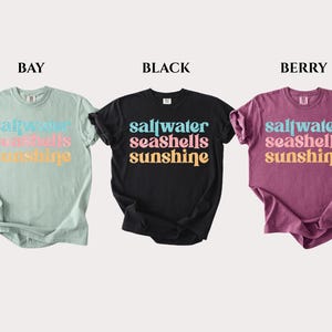 Comfort Colors® Saltwater Seashells Sunshine Shirt, Beach Vibes Shirt, Summer Shirt, Vacation Mode Shirt, Holiday Shirt, Summer Vibes Shirt bild 5