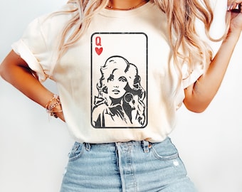 Comfort Colors Vintage Dolly Queen Inspired Shirt, Country Music Graphic Tee, Cowgirl Concert Shirt