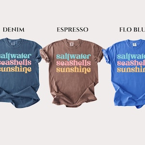 Comfort Colors® Saltwater Seashells Sunshine Shirt, Beach Vibes Shirt, Summer Shirt, Vacation Mode Shirt, Holiday Shirt, Summer Vibes Shirt bild 8