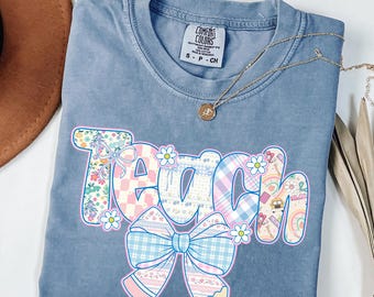 Comfort Colors® Floral Teacher Shirt Cute Teacher Gift Spring Floral Teacher Tee Gift for Teacher Teaching Shirt Teacher Appreciation Gift