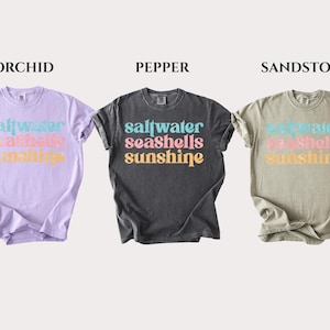 Comfort Colors® Saltwater Seashells Sunshine Shirt, Beach Vibes Shirt, Summer Shirt, Vacation Mode Shirt, Holiday Shirt, Summer Vibes Shirt bild 11