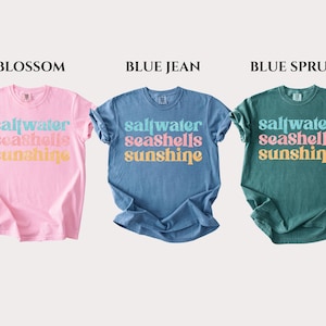 Comfort Colors® Saltwater Seashells Sunshine Shirt, Beach Vibes Shirt, Summer Shirt, Vacation Mode Shirt, Holiday Shirt, Summer Vibes Shirt bild 6