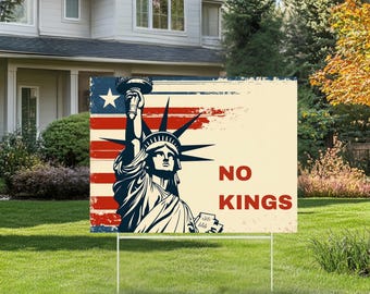 No Kings Yard Sign, Anti Trump Yard Sign, Resistance Nope To Fascism Sign, Rally Sign, Protest Yard Sign, Political Activist Home Decor