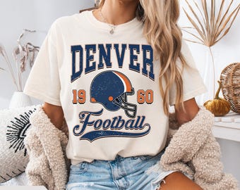 Comfort Colors® Denver Football Retro Shirt, Denver Gift For Her, Denver Football Tshirt, Denver Football Gift For Women, Vintage Denver Tee