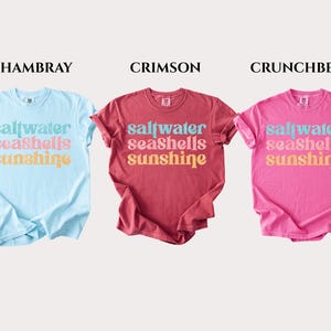 Comfort Colors® Saltwater Seashells Sunshine Shirt, Beach Vibes Shirt, Summer Shirt, Vacation Mode Shirt, Holiday Shirt, Summer Vibes Shirt bild 7