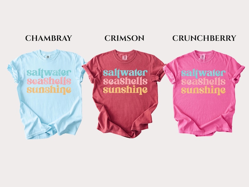 Comfort Colors® Saltwater Seashells Sunshine Shirt, Beach Vibes Shirt, Summer Shirt, Vacation Mode Shirt, Holiday Shirt, Summer Vibes Shirt bild 7