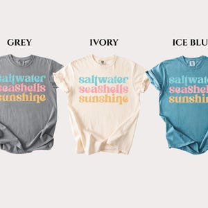 Comfort Colors® Saltwater Seashells Sunshine Shirt, Beach Vibes Shirt, Summer Shirt, Vacation Mode Shirt, Holiday Shirt, Summer Vibes Shirt bild 9