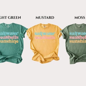 Comfort Colors® Saltwater Seashells Sunshine Shirt, Beach Vibes Shirt, Summer Shirt, Vacation Mode Shirt, Holiday Shirt, Summer Vibes Shirt bild 10