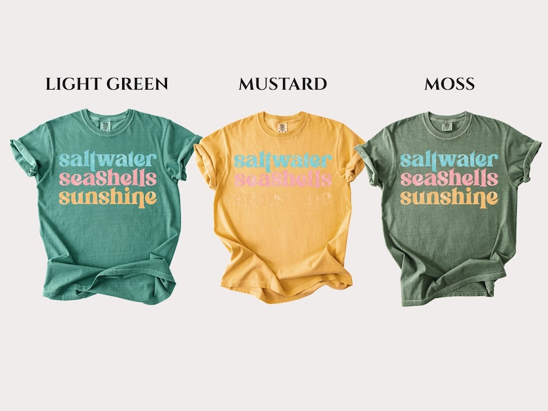 Comfort Colors® Saltwater Seashells Sunshine Shirt, Beach Vibes Shirt, Summer Shirt, Vacation Mode Shirt, Holiday Shirt, Summer Vibes Shirt bild 10