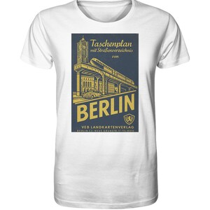 T-shirt bio avec motif carte de poche de Berlin de la RDA