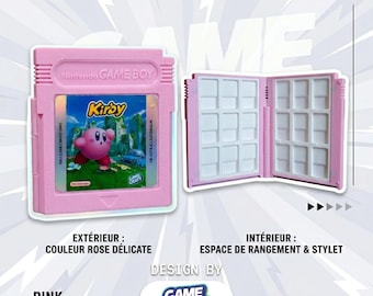 Etui Switch / Switch 2 w stylu kartridża Game Boy | Przechowywanie 18 gier | Niestandardowa holograficzna naklejka