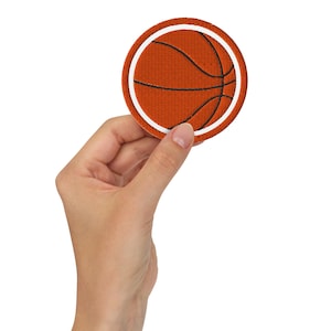Basketball embroidered patches