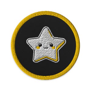 Star embroidered patches
