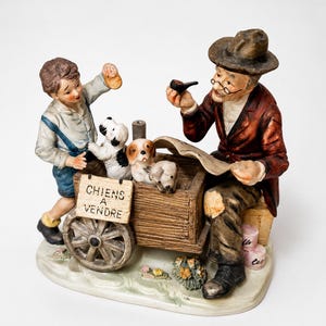 Capodimonte Man With Dog - Etsy