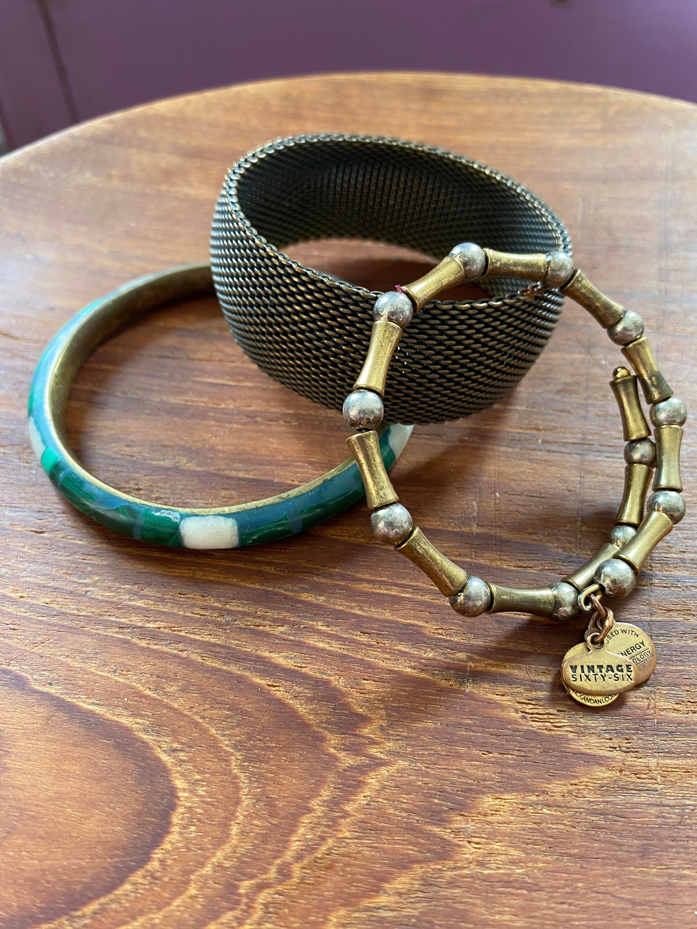 久遠 × MAISON SPECIAL bracelet Konstantino Dome Sterling Silver & 18k Yellow Gold Mother of