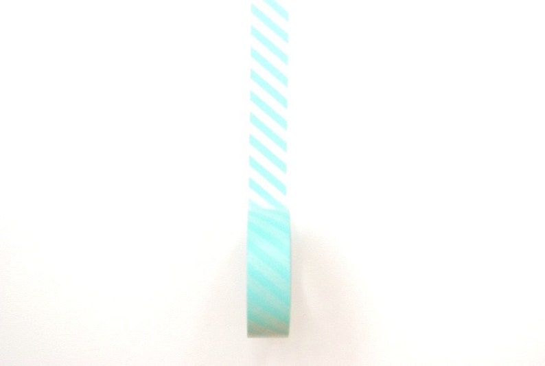 turquoise blue and white stripes SALE 60/% OFF WAS 5.00 washi tape