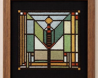 Frank Lloyd Wright Cross Stitch Pattern (7), Modernistic Collection, PDF pattern