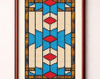 Frank Lloyd Wright Cross Stitch Pattern (21), Modernistic Collection, PDF pattern