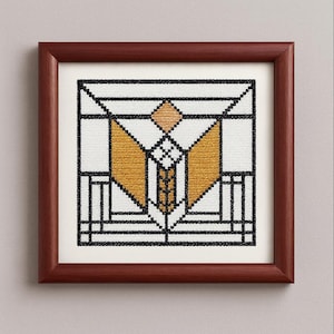 Frank Lloyd Wright Cross Stitch Pattern (4), Modernistic Collection, PDF pattern image 1