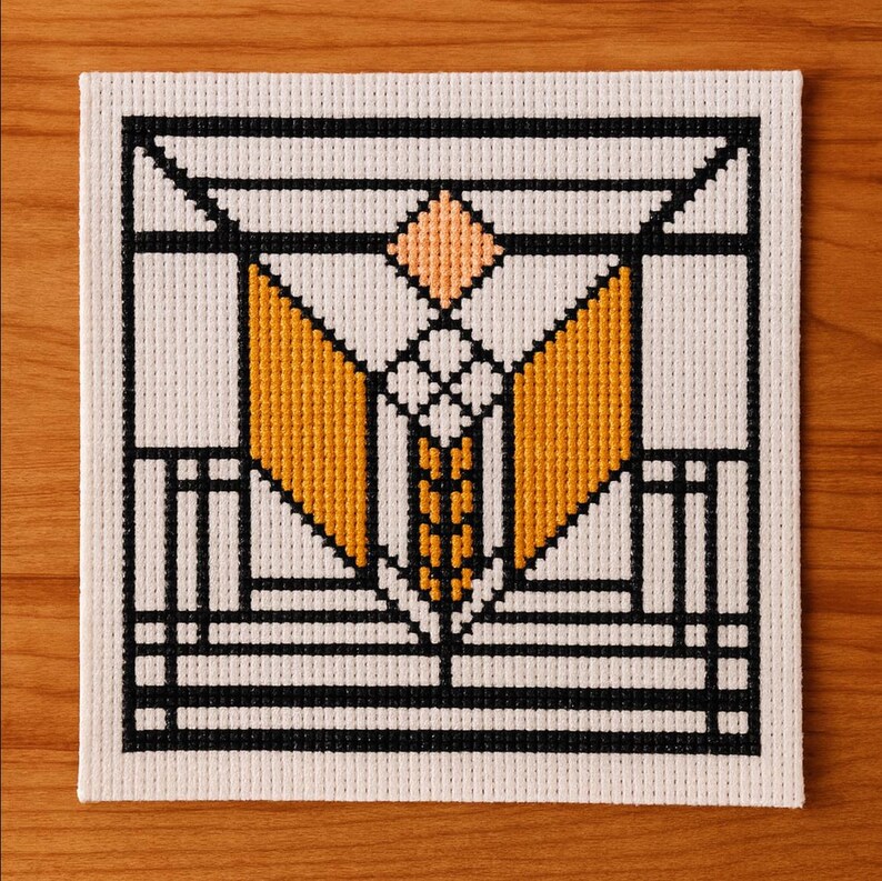 Frank Lloyd Wright Cross Stitch Pattern (4), Modernistic Collection, PDF pattern image 2