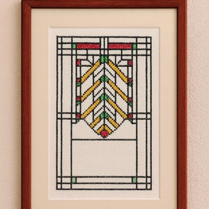 Frank Lloyd Wright Korsstygnsmönster (18), Modernistisk kollektion, PDF-mönster