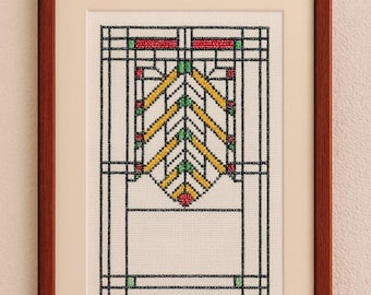 Frank lllloyd Wright Kreuzstichmuster (18), Modernistic Collection, PDF-Muster