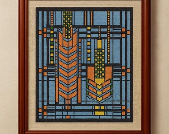 Frank Lloyd Wright Cross Stitch Pattern (15), Modernistic Collection, PDF pattern