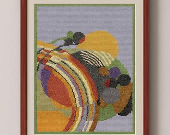 Frank Lloyd Wright Cross Stitch Pattern (20), Modernistic Collection, PDF pattern
