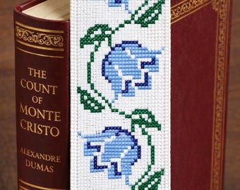 Blue Bell Floral Bookmark Cross Stitch Pattern 1 - PDF Instant Download