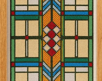 Frank Lloyd Wright Cross Stitch Pattern (8), Modernistic Collection, PDF pattern