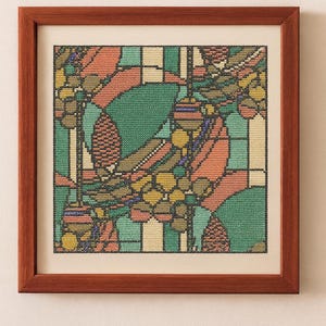 Schema per punto croce di Frank Lloyd Wright (3), Collezione Modernista, schema in PDF