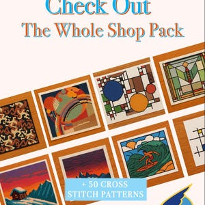 Frank Lloyd Wright Cross Stitch Pattern (4), Modernistic Collection, PDF pattern image 5