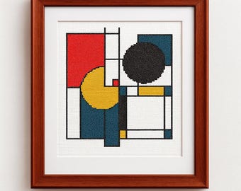 Frank Lloyd Wright Cross Stitch Pattern (14), Modernistic Collection, PDF pattern