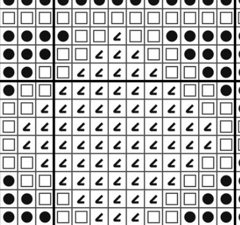 Frank Lloyd Wright Cross Stitch Pattern (4), Modernistic Collection, PDF pattern image 9