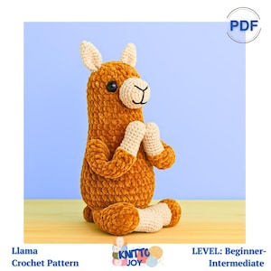 Llama Crochet Pattern, Amigurumi Llama Pdf tutorial