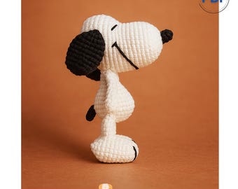 Snoopy Crochet Pattern, Amigurumi plush Snoopy toy Pdf tutorial
