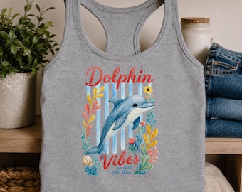 Dolphin Vibes Racerback Tank