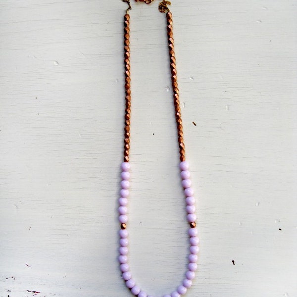 Lilac copper necklace