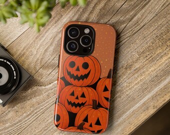 3D Pumpkin Halloween Phone Case: Dual Layer Protection