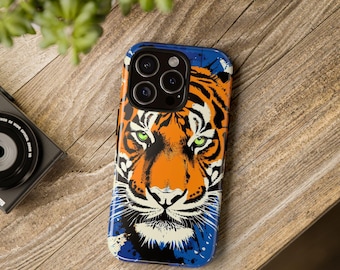 Fierce Tiger Phone Case, Dual Layer Protective Cover, Animal Lover Accessory