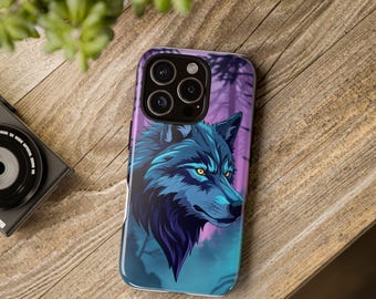 Wolf Phone Case: Dual Layer Protective Cover, Wireless Charging
