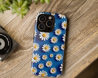 Blue Daisy iPhone Case: Floral Protective Phone Cover