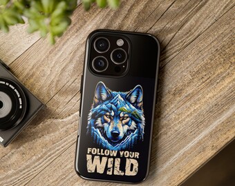 Wolf Phone Case: Wildlife Adventure, Boho Style