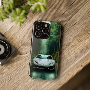 Custom Car iPhone Case Tough Protective Cover for Car Lovers, Sports Car Gift for Him, Stylish Automotive Phone Accessory