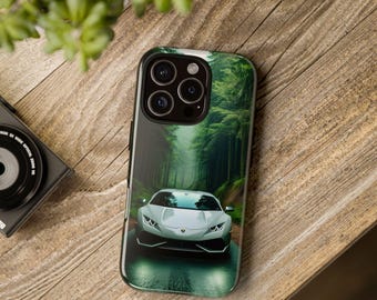 Funda para iPhone con diseño de coche deportivo, funda protectora para teléfono con diseño de automóvil, regalo para amantes de los coches.