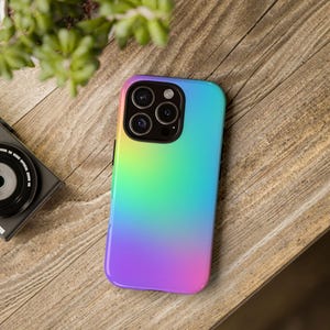 Kleurrijk telefoonhoesje met kleurverloop iPhone-beschermhoes trendy ombre-ontwerpcadeau voor tieners en volwassenen
