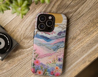 Mountain Sunset Floral iPhone & Galaxy Phone Case