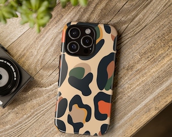 Leopard Print Tough Phone Case for iPhone & Samsung | Trendy Animal Protective Cover